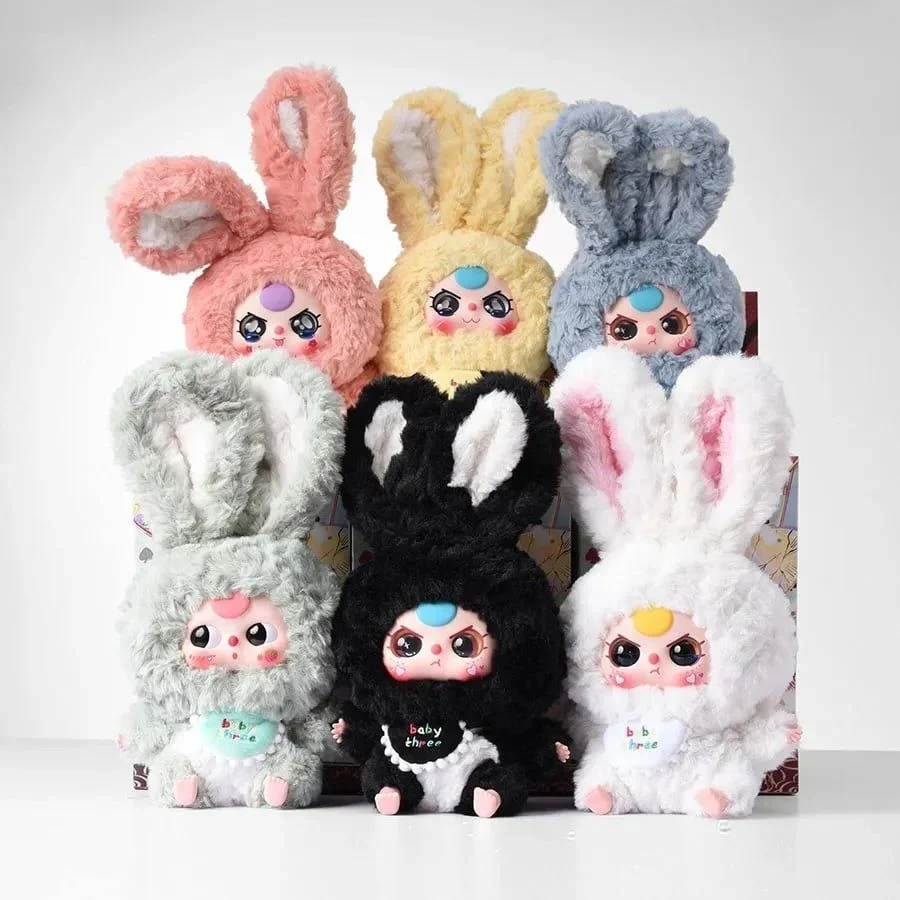 Three Baby Rabbit town (like labubu)