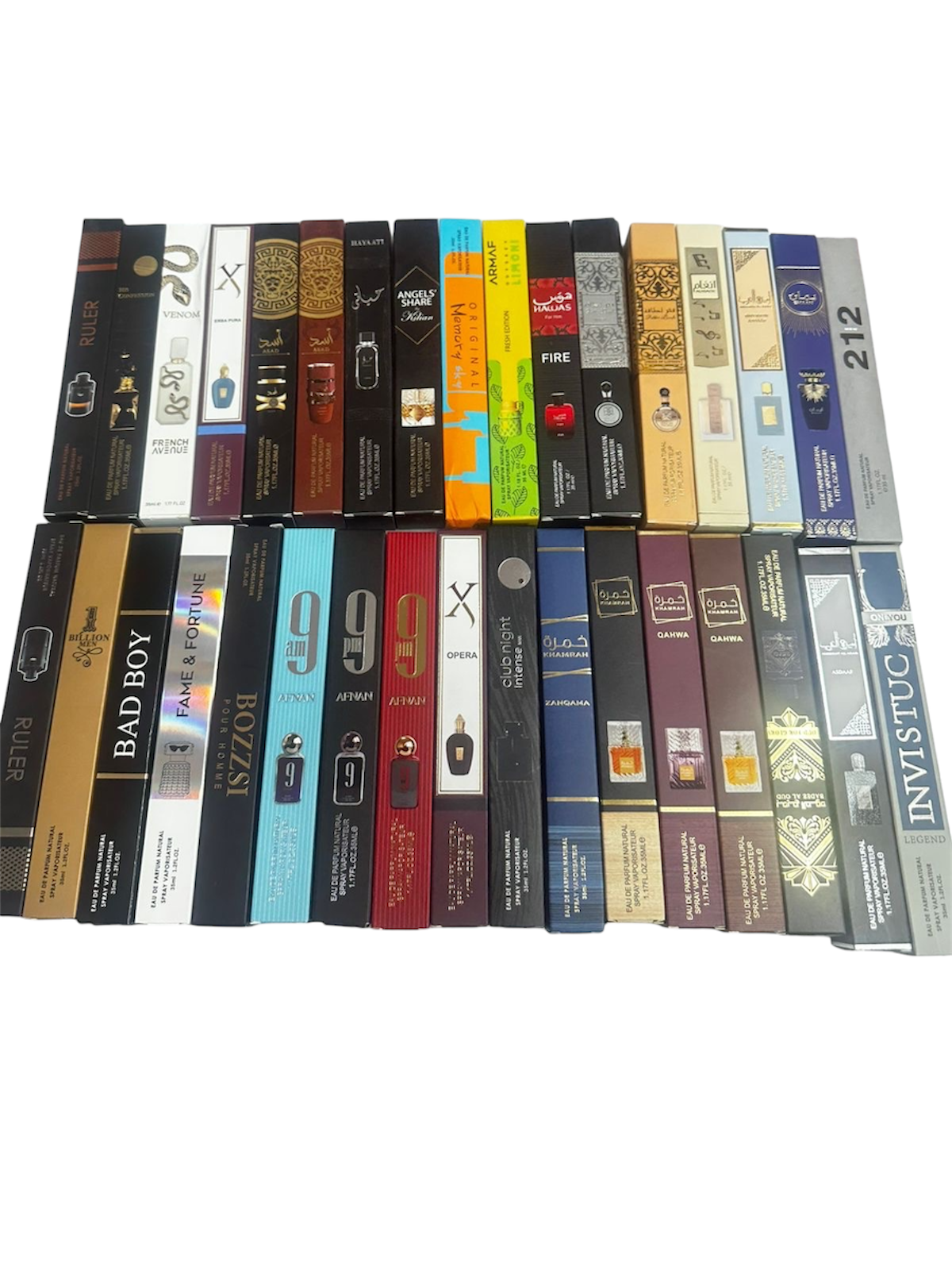 Tuvitos perfumes 35ml caja de 24unidades  surtidas hombre